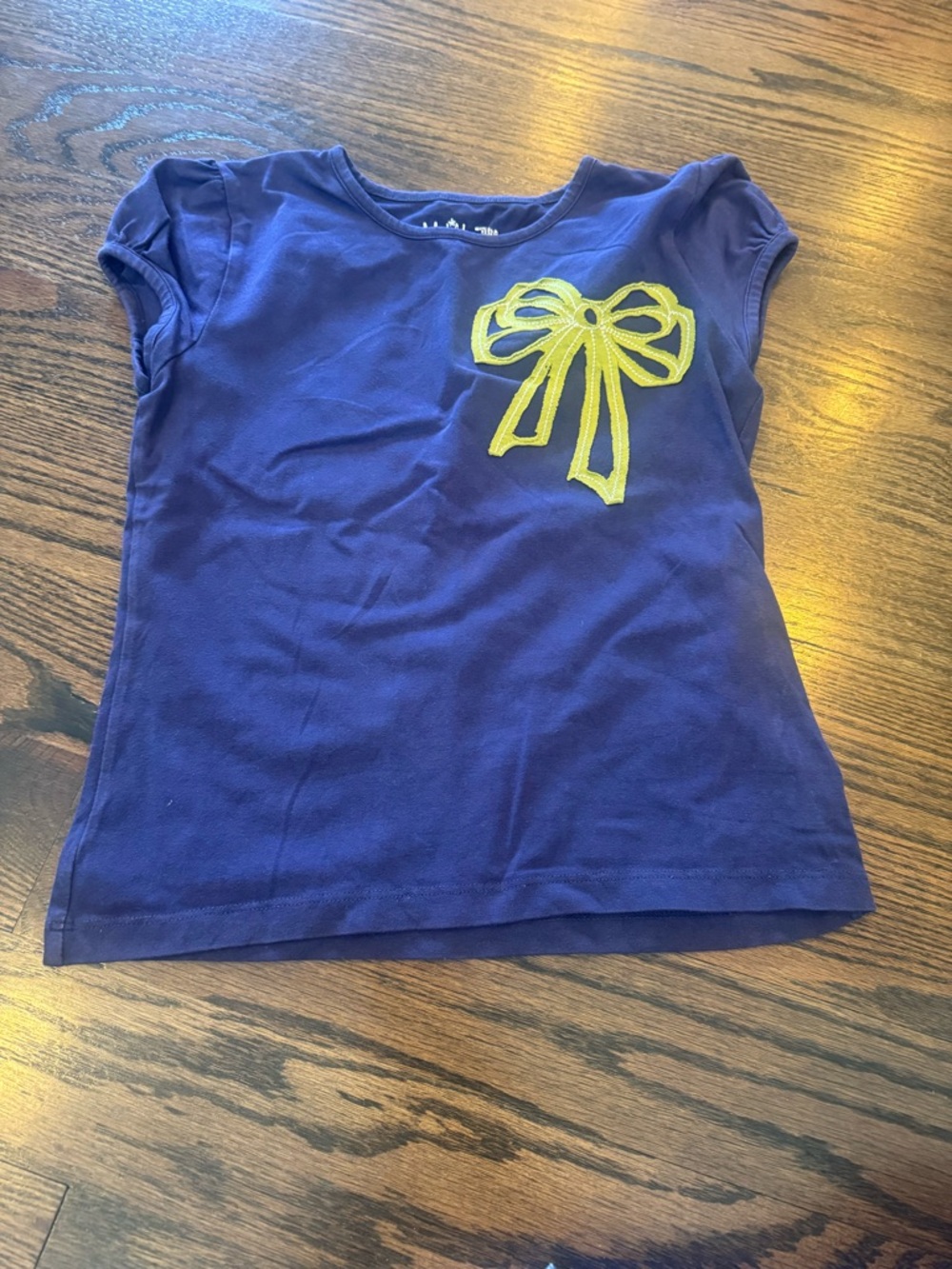 Matilda Jane Navy Tee with Yellow Bow Applique